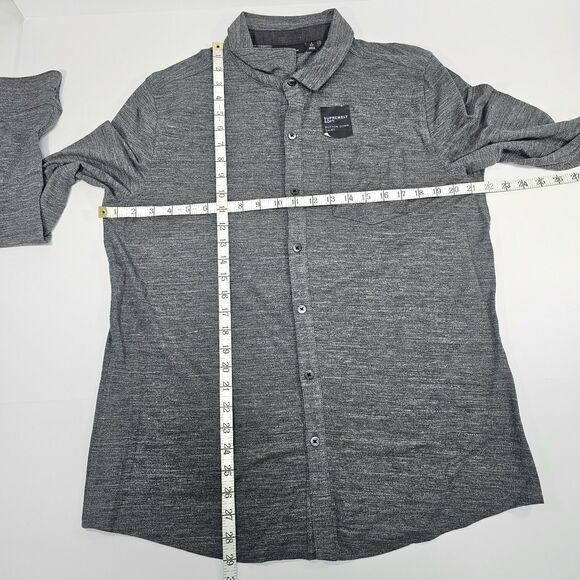 Marc Anthony Supremely Soft Slim Fit Gray Button Down Shirt Size Large NWT - Picture 7 of 8